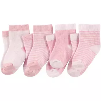 Luvable Friends Baby Girl Socks Set, Mary Jane, 6-12 Months : Target