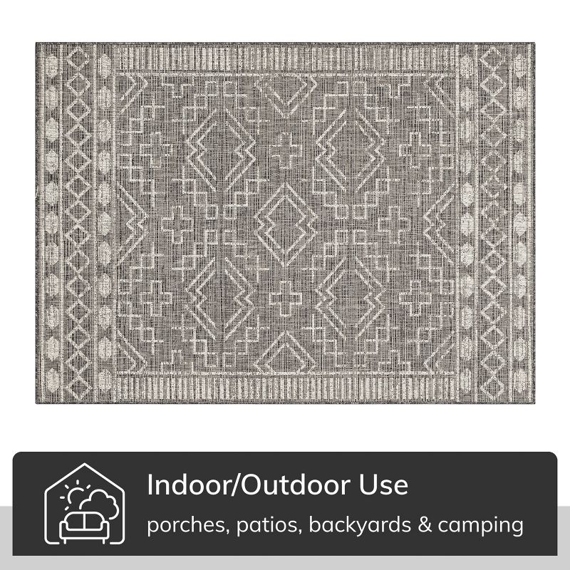 Well Woven Quay Indoor OutdoorFlat Weave Pile Geometric Area Rug, 5 of 10