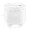 FONTOI Round Storage Ottoman, Multi-functiona Round Button Ottoman for Living Room Bedroom, Blue, 18.5"*18.1"*18.5" - 3 of 4