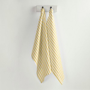 Solino Home Linen Stripe Kitchen Towels, Set of 2 | Amalfi - 1 of 4