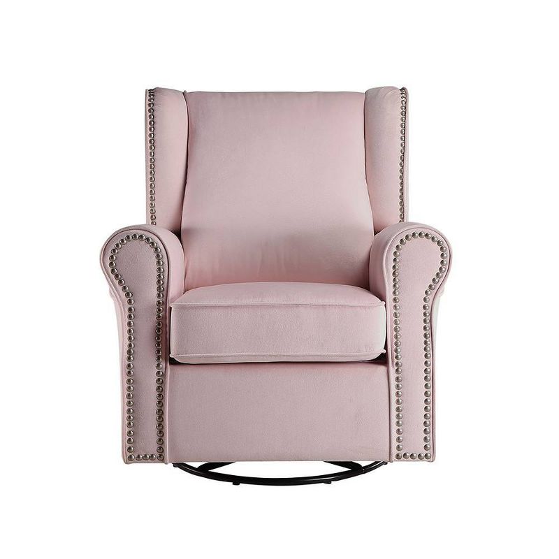 Tamaki 35&#34; Accent Chairs Pink Fabric - Acme Furniture, 5 of 11