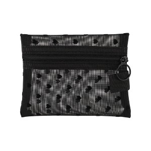 Unique Bargains Women's Heart Mesh Cosmetic Bag 1 Pc - 1 of 3