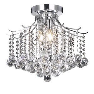Elegant Lighting Amelia Collection Flush Mount D16in H12in Lt:3 Chrome Finish - 1 of 3
