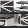 47.2" Farmhouse Rustic Lift-Top Coffee Table – Multifunctional Design with Sliding Barn Door - 4 of 4