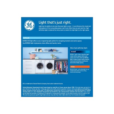 GE 2pk 5.5W 65W Equivalent Refresh LED HD Light Bulbs Daylight_0