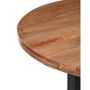 Treasure Trove Accents Gateway Round Dining Table 2 Cartons Natural/Black : Solid Wood, Pedestal Base, Seats 6 - 4 of 4