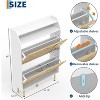 GustoWave Shoe Storage Cabinet with 2 Flip Drawers, Freestanding Shoe Organizer for Entryway, Narrow Shoe Rack Cabinet - 2 of 4