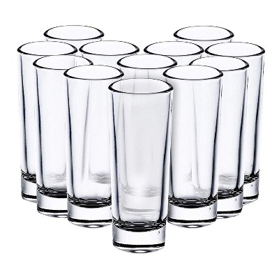 Juvale Bulk 24-Pack 2 Oz Clear Shooters Tall Party Shot Glasses for Parfaits, Tequila, Whiskey, Vodka