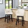 Vynxaria Beige Swivel Barstool Set of 2 Dining Chair - 3 of 4