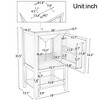 ALEXOUN 20" Small Bathroom Free Standing Single Basin Vanity with Ceramic Sink,Bathroom Storage Cabinet with Door and Storage Rack & Open Shelf - 4 of 4