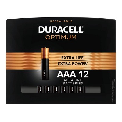 Duracell Optimum a Batteries 12 Pack Alkaline Battery With Resealable Tray Target