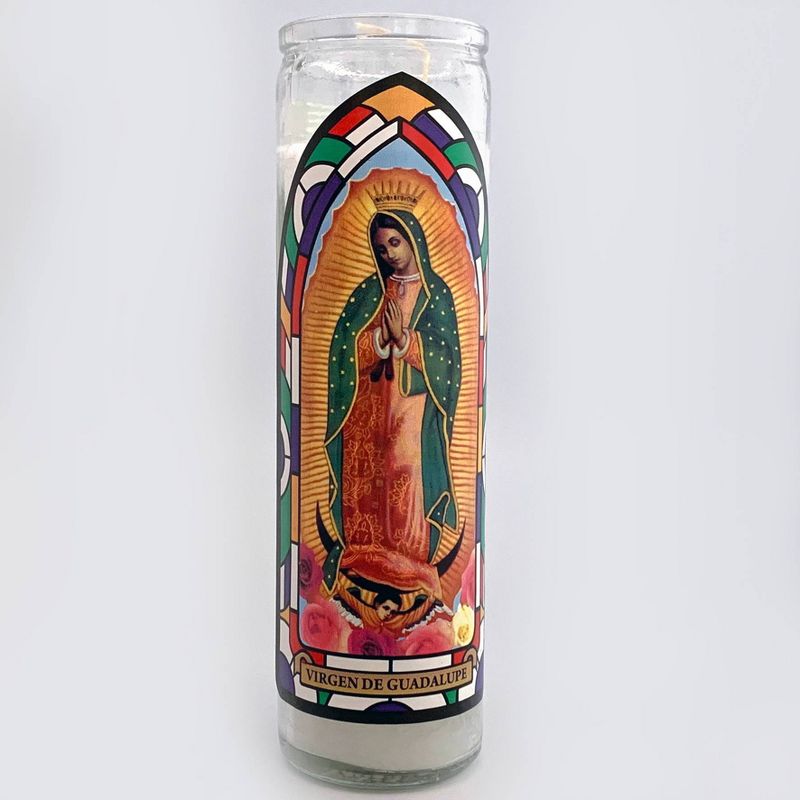 Jar Candle Virgen De Guadalupe White - Continental Candle, 3 of 6