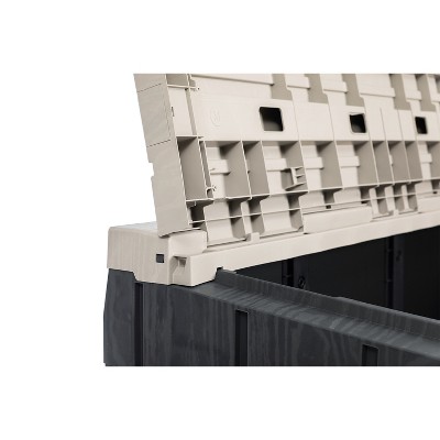 Anthracite Lockable Plastic Outdoor Storage Shed with Wheels