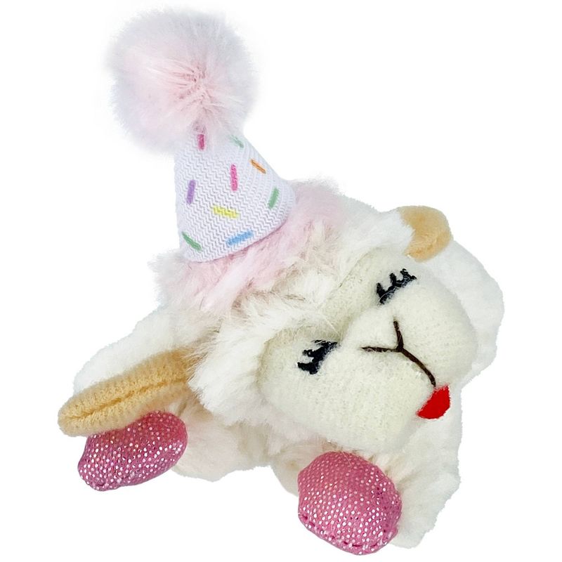 Multipet Lamb Chop Birthday Cat Toy - Pink, 5 of 6