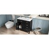 MAYEERTY 36" Bathroom Vanity without Sink Cabinet Base Solid Frame MDF Drawers White - 4 of 4