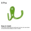 Unique Bargains Wall Zinc Alloy Double Prong Retro Hooks for Hanging - 3 of 4