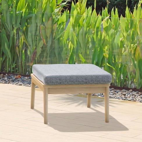 Fang Eucalyptus Wood Patio Ottoman - Amazonia : Target