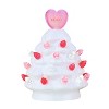 Miss Valentine Miniature 4.1" Nostalgic Ceramic LED Valentine Trees - Set of 3 - 4 of 4