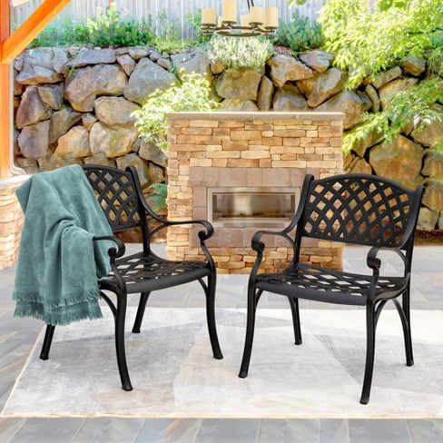 2pc Cast Aluminum Dining Chairs Nuu Garden Target