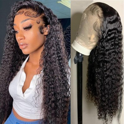 Jessie's Wig 26 Inch deep Wave Glueless Wig 13X4 Pre Cut Lace Natural Black 1 Pc/Pack