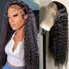 26" Long Deep Wave Ready to Wear Glueless Wig 13x4 Pre Cut Lace Natural Black 1 Pc/Pack Jessie's Wig - 2 of 4