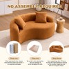 66.9" Chenille Dual-Depth S-Curved Sectional Sofa for Small Spaces with Throw Pillows and High-Resilience Foam - 3 of 4