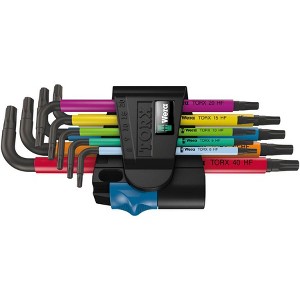 Wera 967/9 TX HF 1 L-Key Torx Wrench Set - 9 Piece, with Holder, Multicolor - 1 of 1