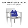 Modern Outdoor Sunbrella Fabric Upholstered Dining Arm Chair Set of 4,Aluminum Curved Back Patio Garden Tapered Feet Dining Chair-Coolbibila - 2 of 4
