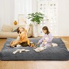 Giant Bean Bag Chair/Bed with Corduroy Cover, Convertible Bean Bag Chair Bed from Beanbag to Floor Mattress, Large Couch Sofa Bed - 2 of 4