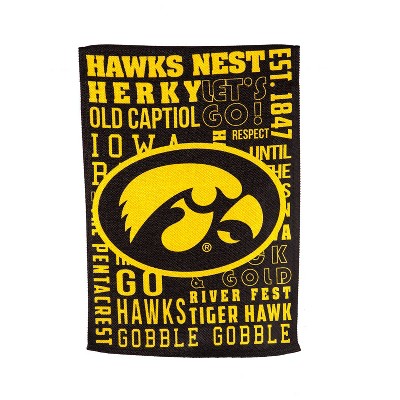 University of Iowa Double-Sided Suede Garden Flag