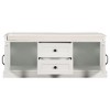 Storage Bench Bedroom Storage Bench Shoe Bench with 2 Drawers 2 Cabinets Removable Cushion Bench with Storage for Living Room Entryway Bedroom White - 4 of 4