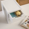 Martha Stewart 2pc Stackable Boxes with Drawers White: Office Desk Organizer, Wood, Desk Drawer Organizers - 3 of 4