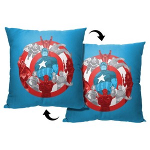 Marvel Captain America Shield From Villains Throw Pillow 18x18 Inches - 1 of 4