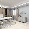 Olivia & May Metal Floral Foiled Wire Wall Decor Gold: Iron Botanical Artwork, Indoor Vertical Sculpture, Spot Clean - 3 of 4
