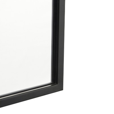 Mila Black Metal Arched Wall Mirror 20x30