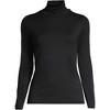 Lands' End Women's Lightweight Jersey Skimming Long Sleeve Turtleneck - 3 of 4