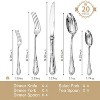 Aoibox 20-Piece Vintage Carved Silverware Set, 18/10 Stainless Steel Flatware Cutlery with Retro Royal Thick Handle, Dishwasher Safe for Home, Party - 2 of 4