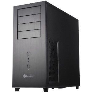 SilverStone Technology  2x USB3.0 All aluminum case mid Tower 45.25 inch 93.5 inch HDD 62.5 inch with hdd cooler and power cable alu panel steelbody - 1 of 4