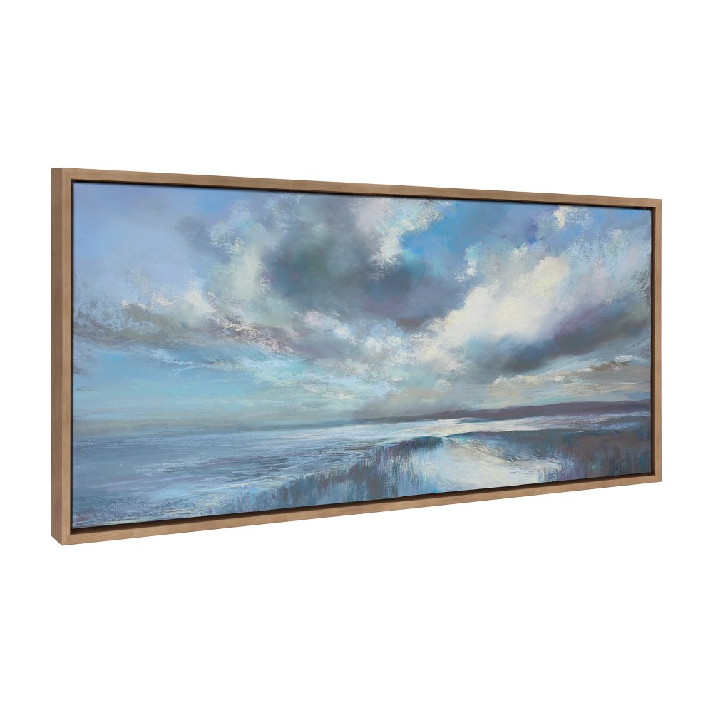 Photos - Other Decoration 18" x 40" Sylvie The Tide Waits for No Man Framed Canvas by Nel Whatmore G