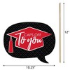Big Dot of Happiness Funny Red Graduation Party Photo Booth Props Kit - 10 Piece - 3 of 4