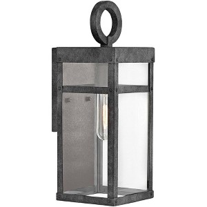 Hinkley Porter 13" High Aged Zinc Outdoor Wall Light - 1 of 2