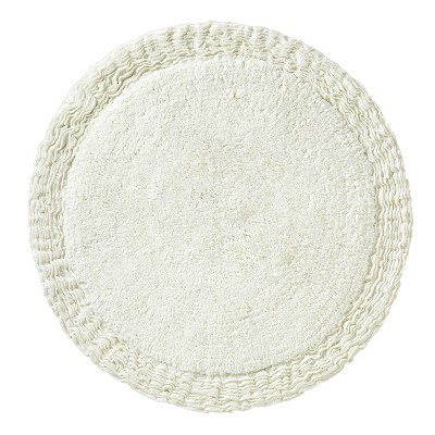25" Jackie Bath Rug Off White - SKL Home: Cotton Tufted, Machine Washable, Latex Backing
