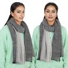 Alilang Lightweight Cotton Linen Scarf Striped Fashion Wrap Shawl for Women Men - 3 of 4