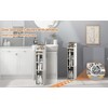 4-Tier Slim Bathroom Storage Cabinet, Waterproof Narrow Floor Cabinet, Bathroom Storage Organizer for Small Spaces, Laundry, Kitchen, Office - 4 of 4