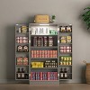 50 inch LED Kitchen Pantry Storage Cabinet with Adjustable Shelves and Door Racks, Freestanding for Small Spaces - 3 of 4