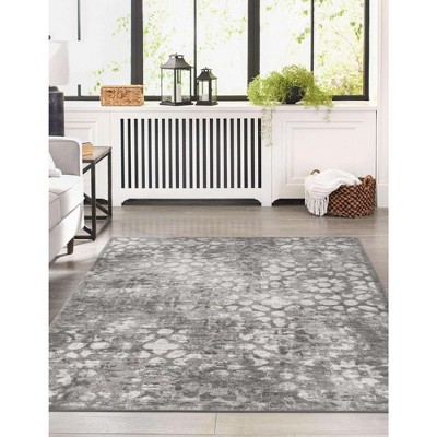 Larvotto Sofia 6'1" x 9' Reversible Gray Indoor Area Rug