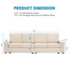 ODK 4 Seater Modular Sectional Sofa, Convertible Deep Couch with Wide Armrests, Plush Backrest, Modern Corduroy Upholstered Couches for Living Room - 2 of 4