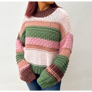 Women's On a Holidate Color Block Stripe Sweater - AnnieWear - 1 of 4