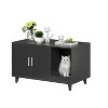 MAYEERTY 33*19" Modern Hidden Cat Cabinet with Scratch Pad - Living Room, Black - 3 of 4