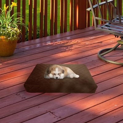 Pet Adobe Pet Bed with Memory Foam, Waterproof Liner, and Nonslip Bottom - 20" x 15", Brown